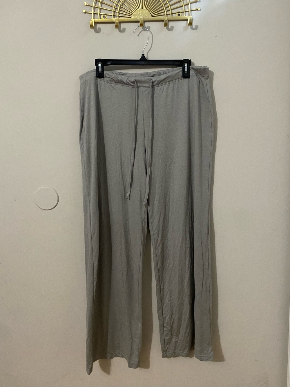 32 Degrees Light Gray Wide-Leg Drawstring Pants